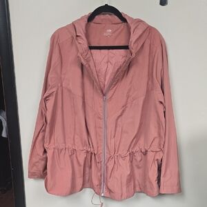 Zuda Women's Pink Utility Jacket With Hood